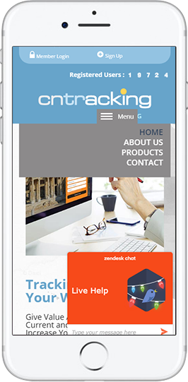 Cntracking Mobil Site Responsive